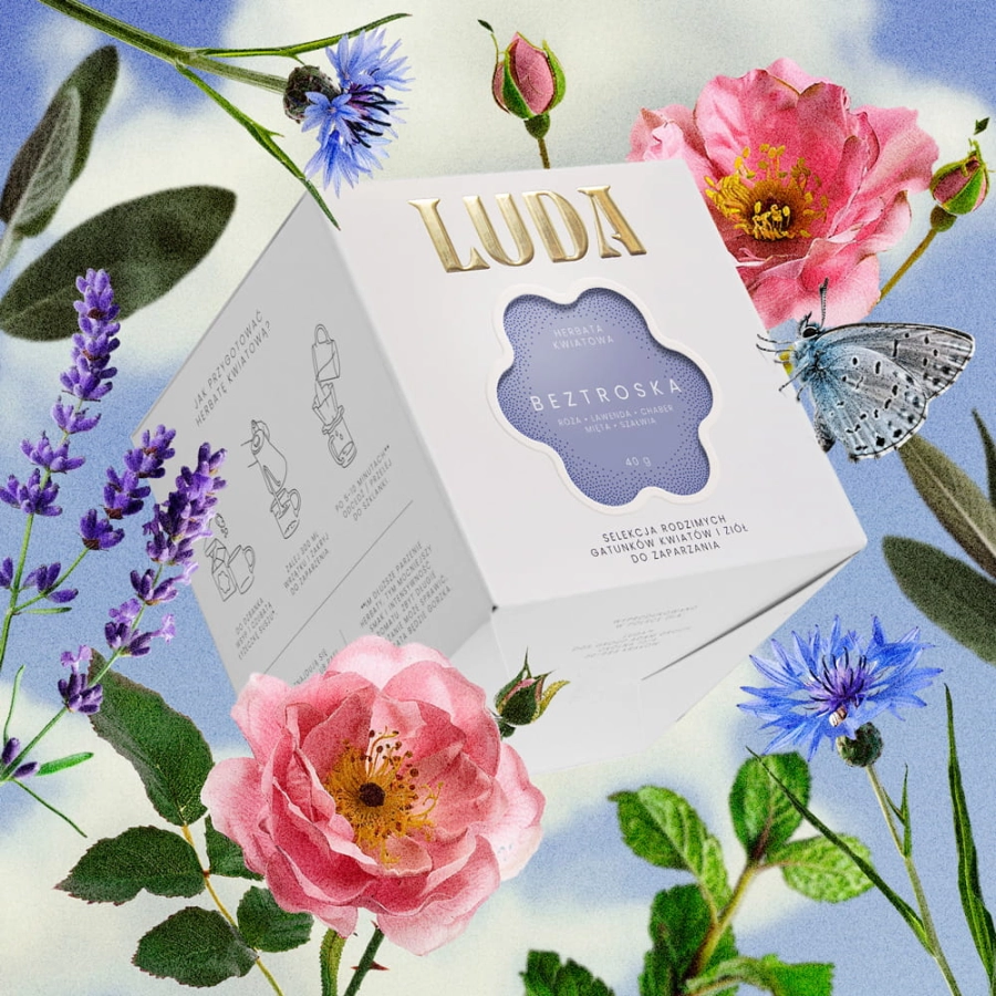 Herbata kwiatowa Beztroska na relaks – baner LUDA