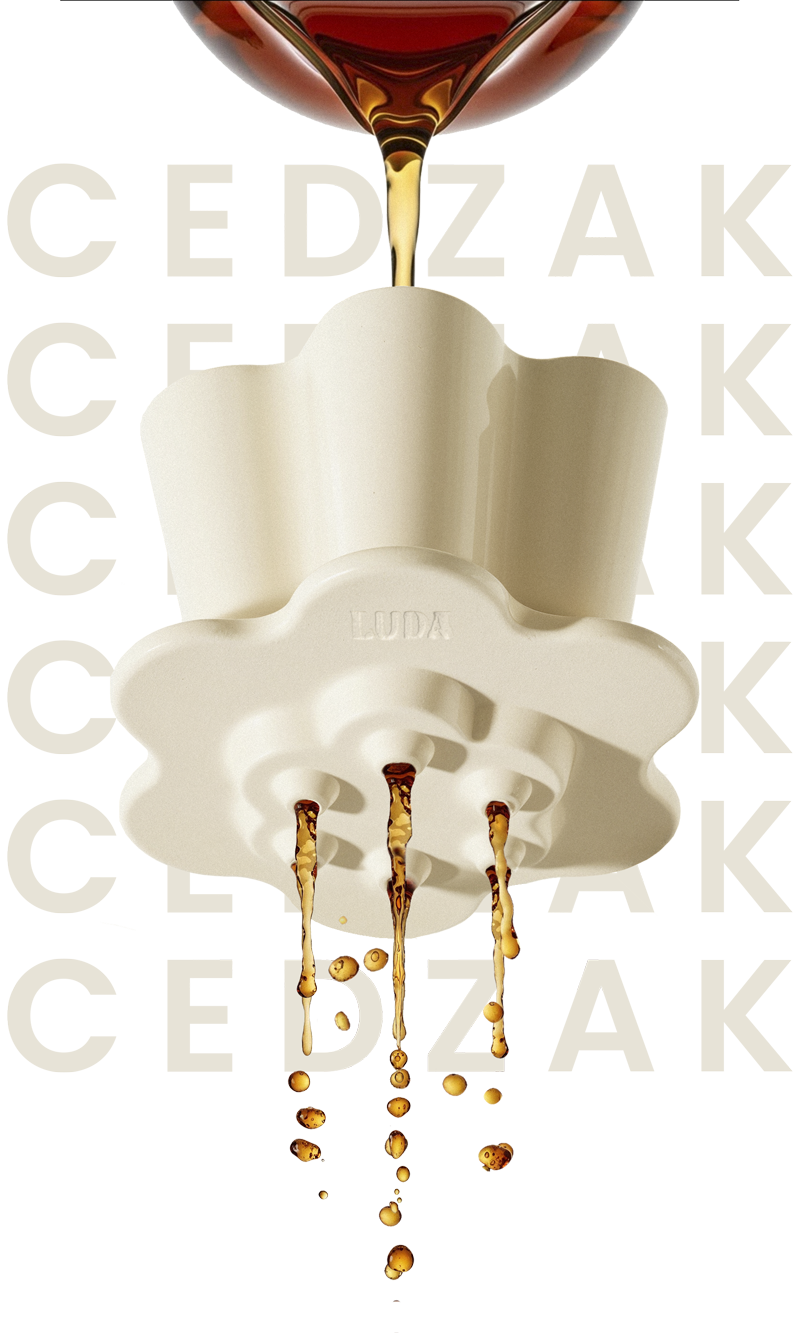 Cedzak ceramiczny – kompozycja produktu